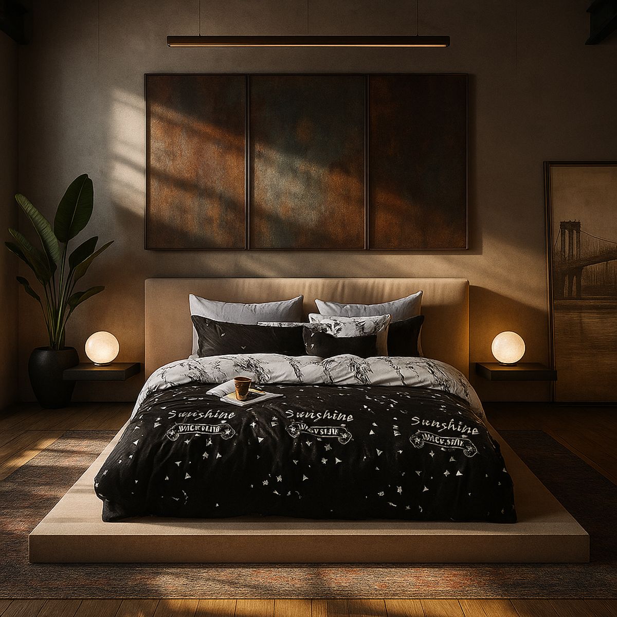 ARMONIA - Juego sabanas King 25 plazas diseño Queen Sunshine modelo 646