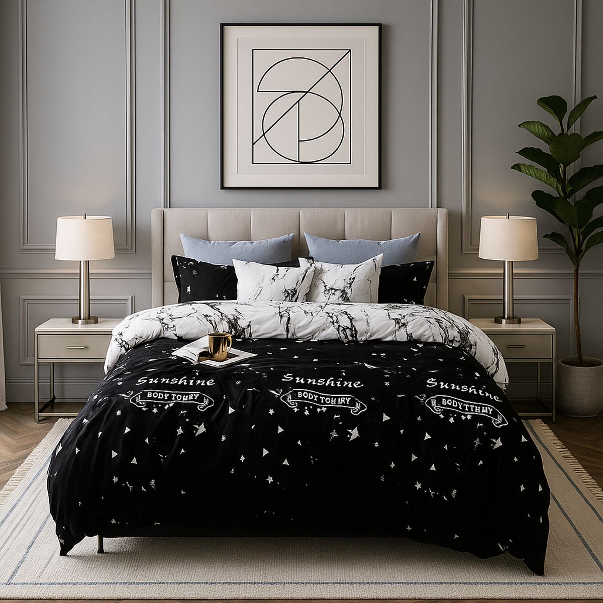 ARMONIA - Ropa de cama cama King de 25 plazas diseño Queen Sunshine modelo 646