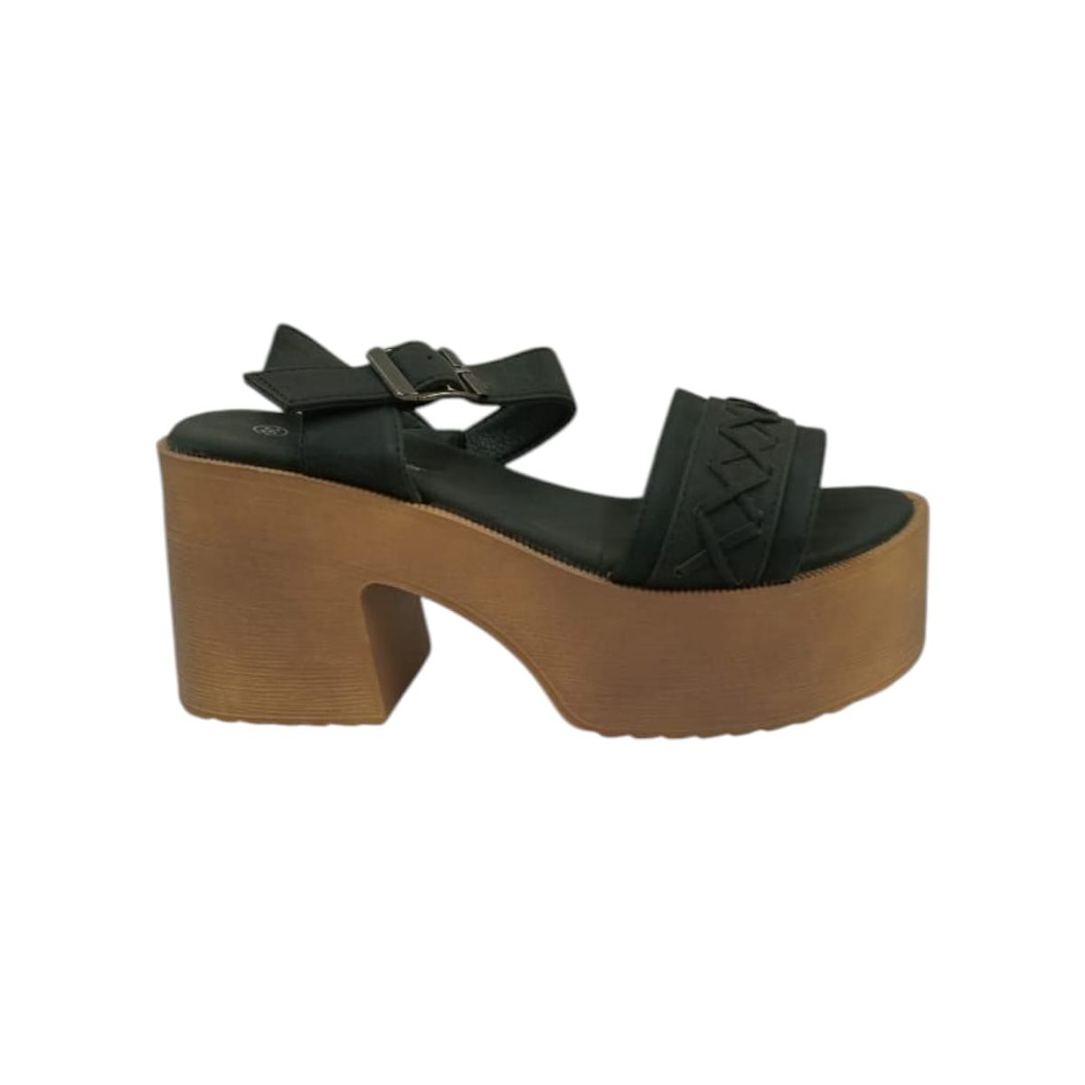 HERIEL - Sandalia Negra Plataforma Mujer