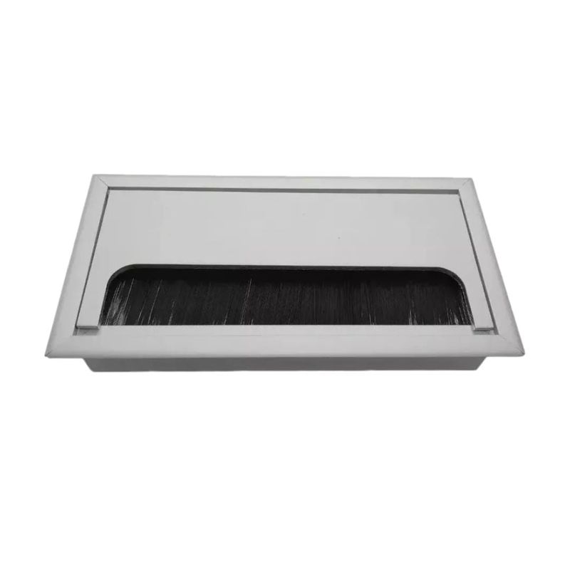 GENERICO - Pasacables Rectangular Para Escritorio Y Mesas En Aluminio