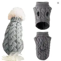 GENERICO - Chaleco tejido para perro MINI color GRIS Talla S
