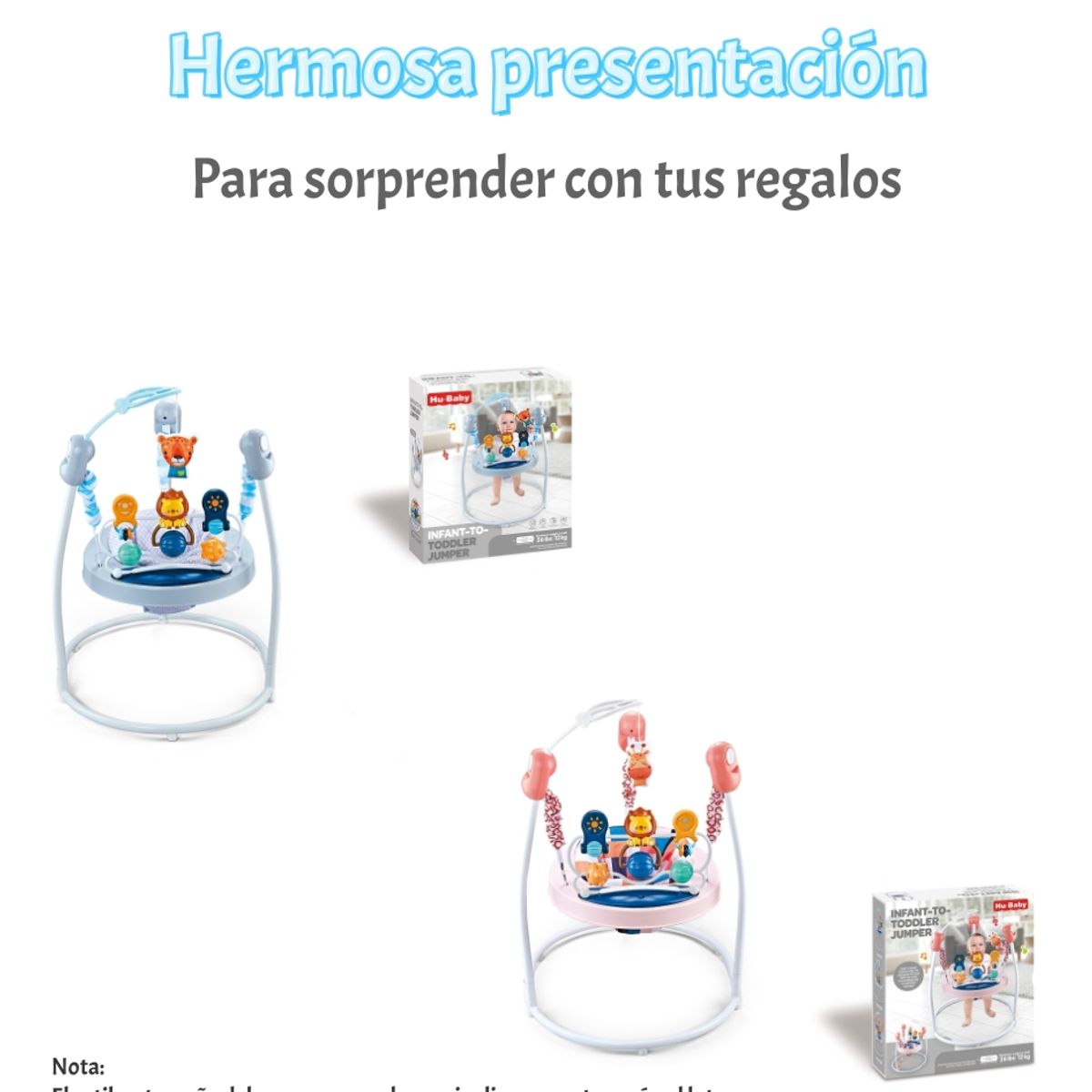 LUBABYCAS - Saltarín Centro De Actividad Musical Smile Rosado LuBabycas