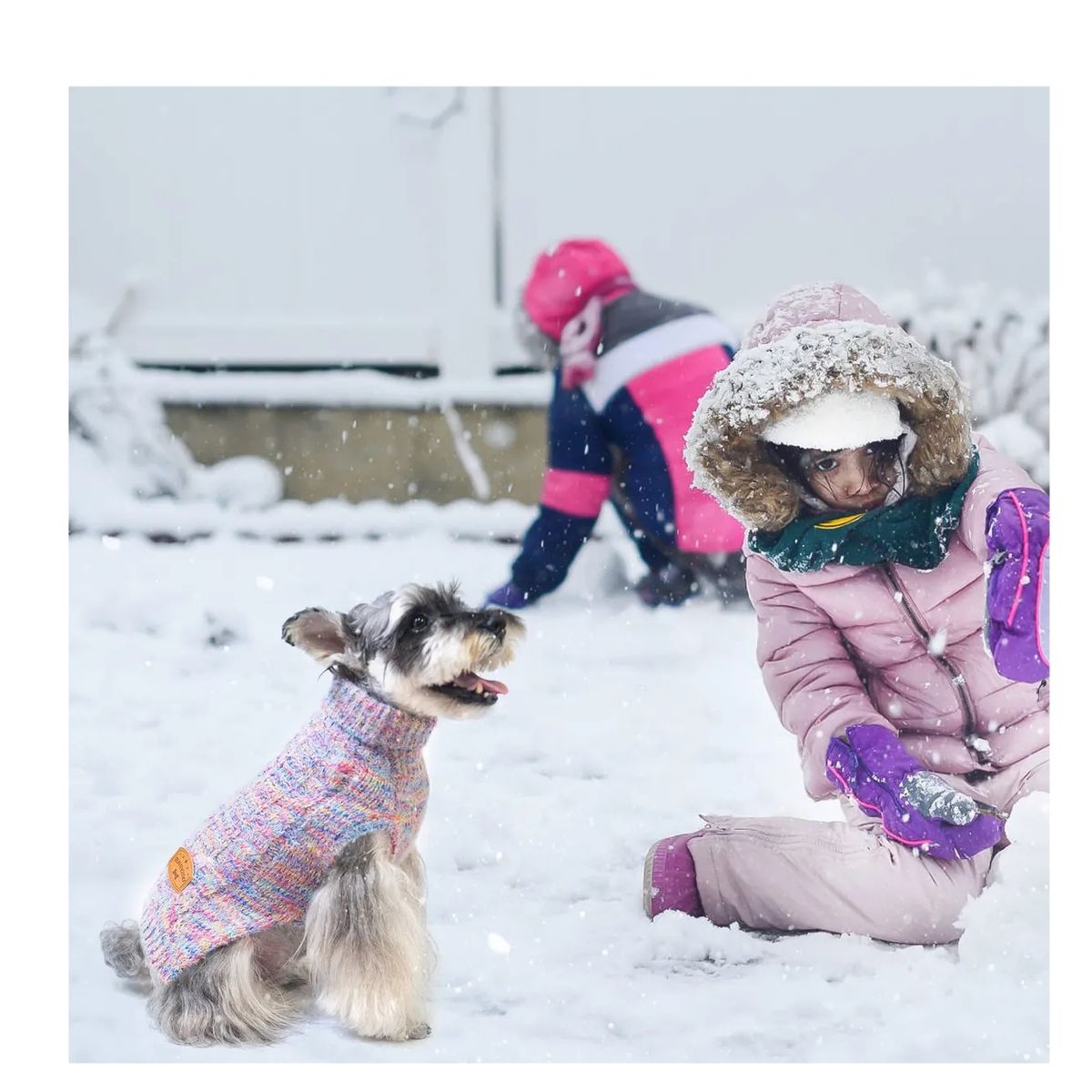 GENERICO - Chaleco tejido con cuello para perro pequeño COLORES Talla M
