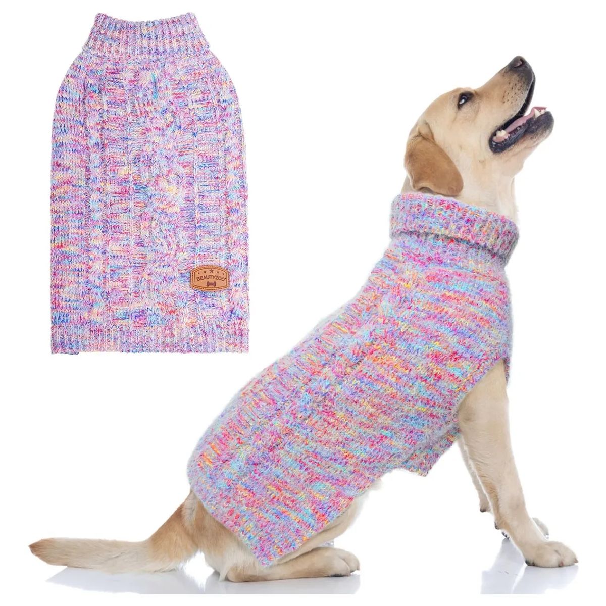 GENERICO - Chaleco tejido con cuello para perro pequeño COLORES Talla M