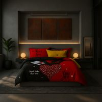 Juego de sábanas 2 plazas Queen diseño Corazón Rojo 2 Plazas 620