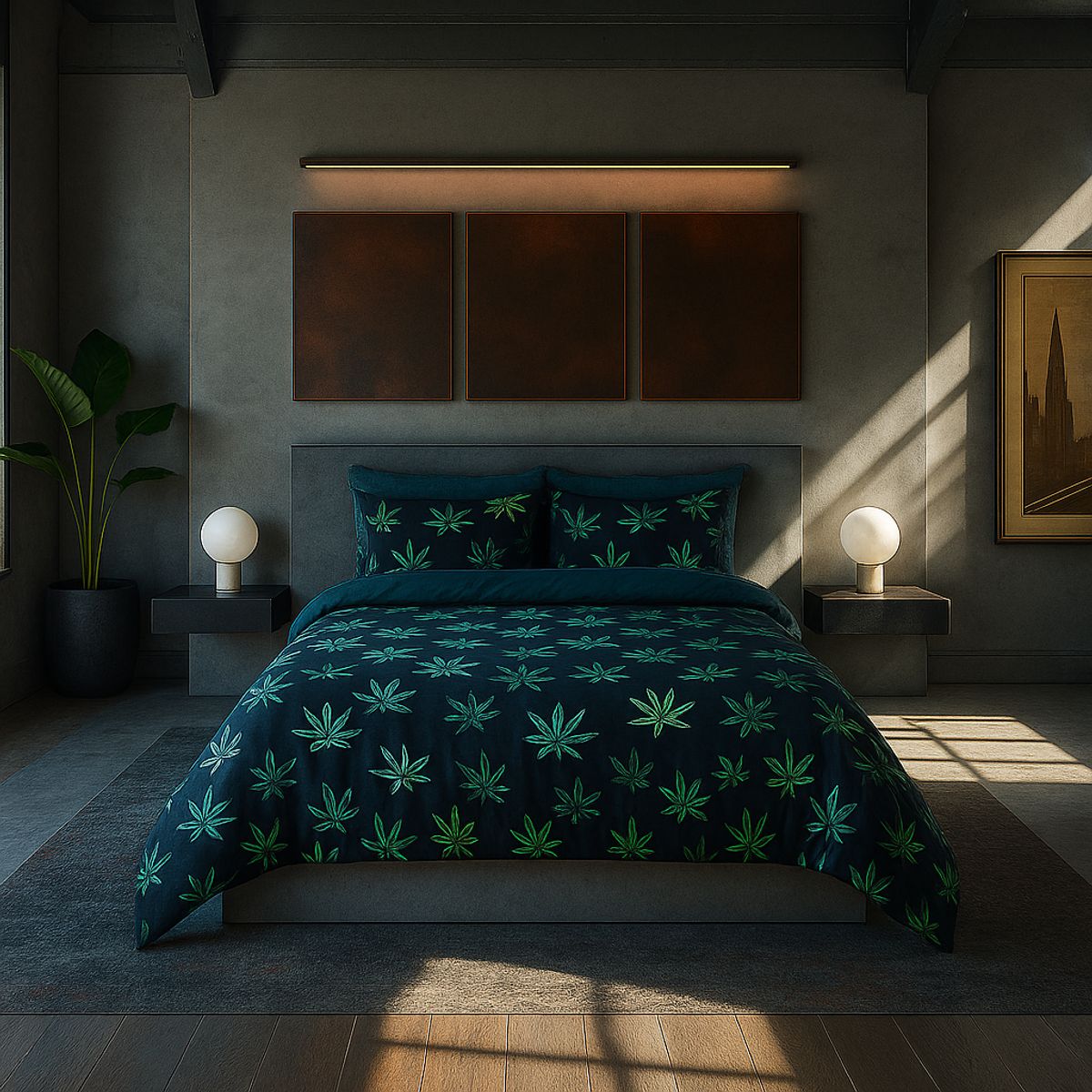 ARMONIA - Juego de sábanas Queen para cama de 2 plazas diseño Canavis modelo 643