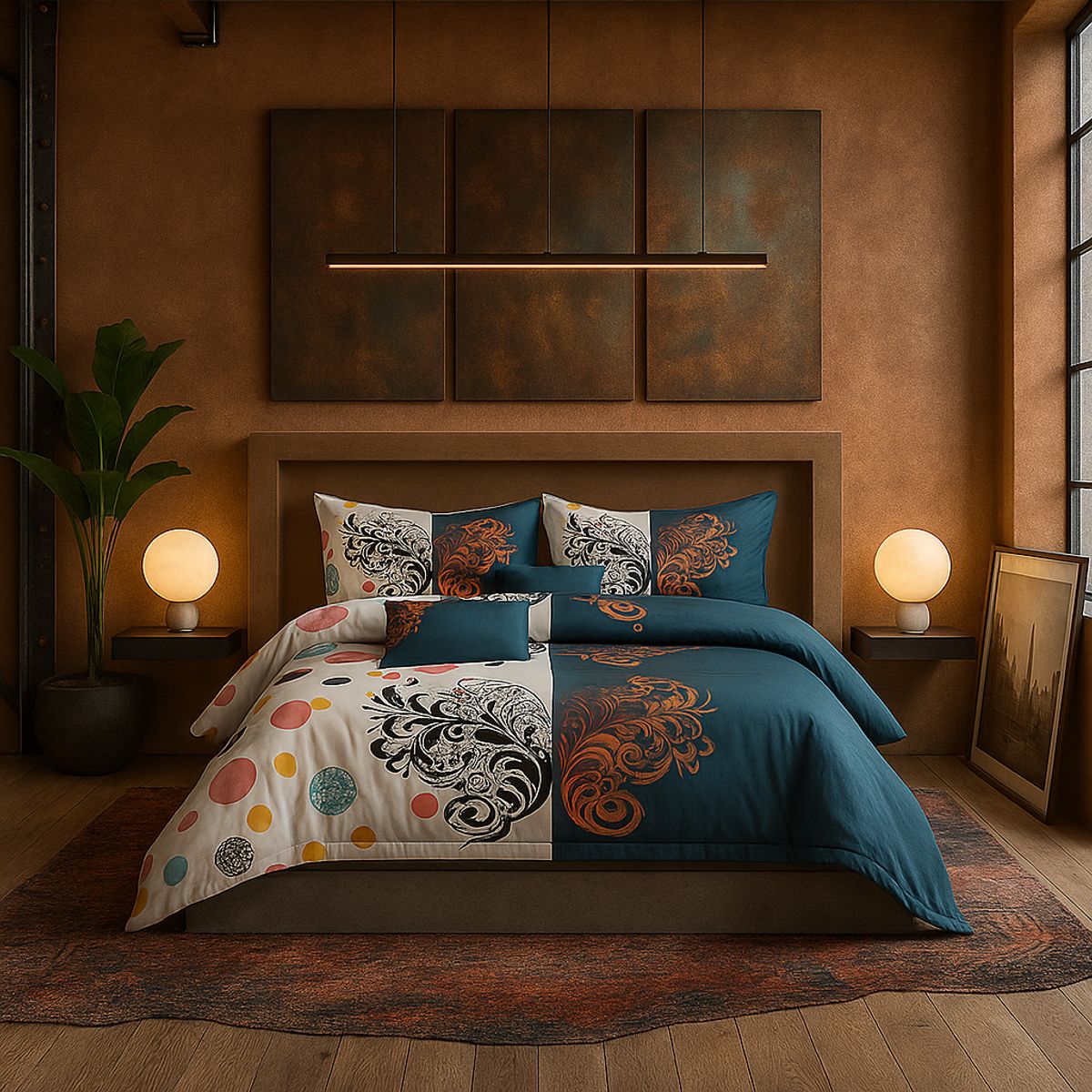 ARMONIA - Juego sabanas cama King de 25 plazas diseño Trival Mariposa 632