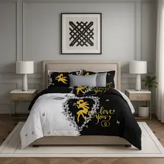 ARMONIA - Ropa de cama King 25 plazas diseño Love You modelo 641