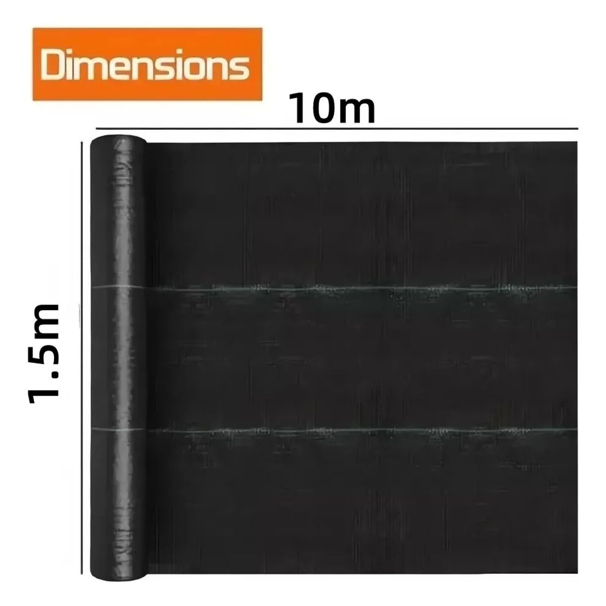 GENERICO - Ground Cover Antimaleza De 15 X 10 m Malla Antimaleza