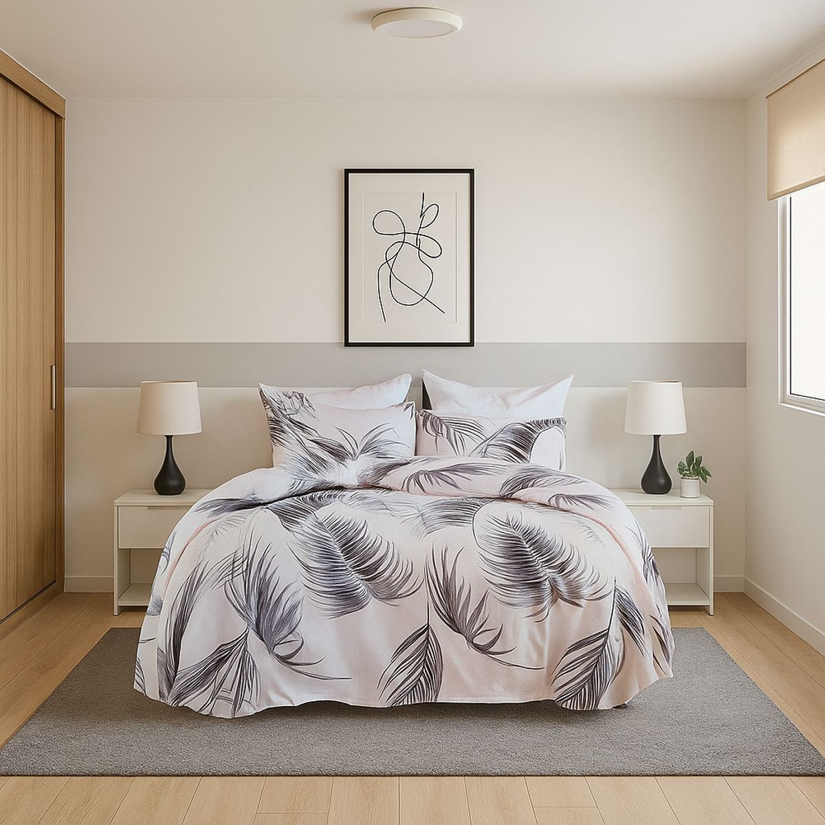 ARMONIA - Juego de sábanas Queen 2 plazas diseño Tropical modelo 640