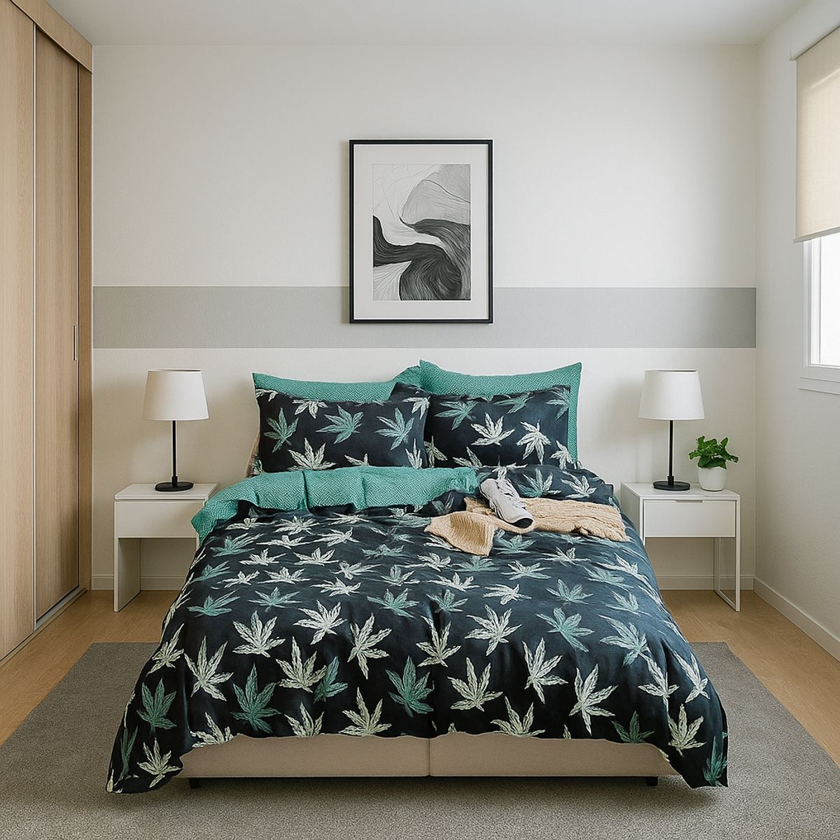 ARMONIA - Juego de sábanas Queen 2 plazas diseño Canavis modelo 643