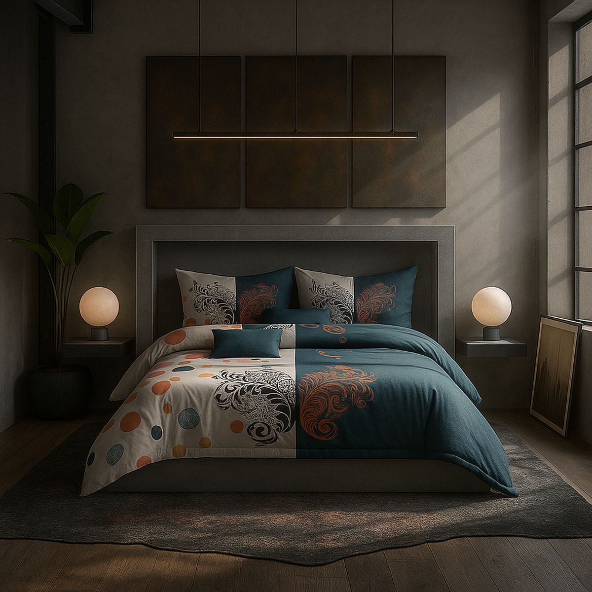 ARMONIA - Juego de cama cama Queen de 2 plazas diseño Trival Mariposa modelo 632