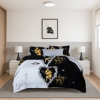 Set de sábanas Queen 2 plazas diseño Love You modelo 641