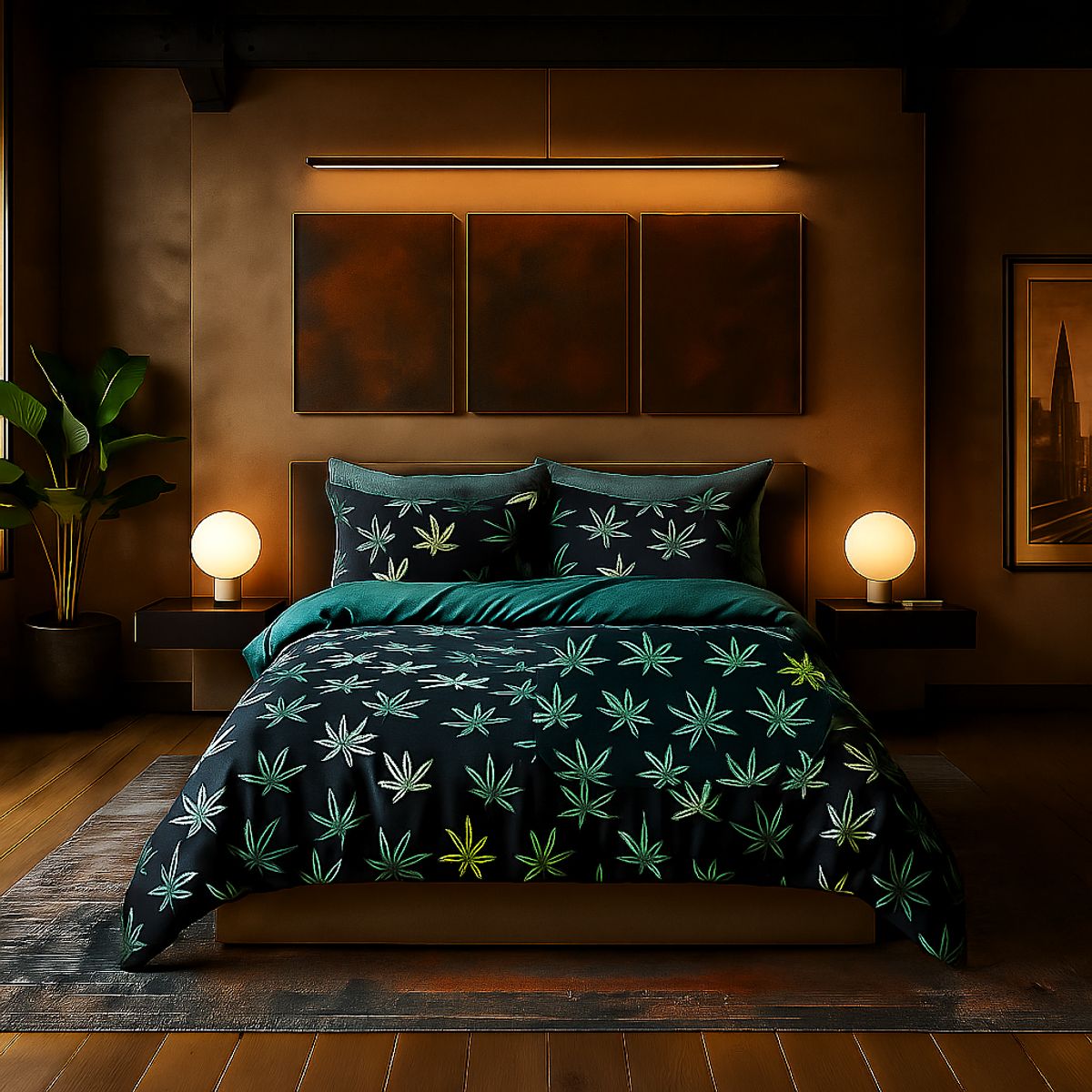 ARMONIA - Ropa de cama 2 plazas Queen diseño Canavis modelo 643