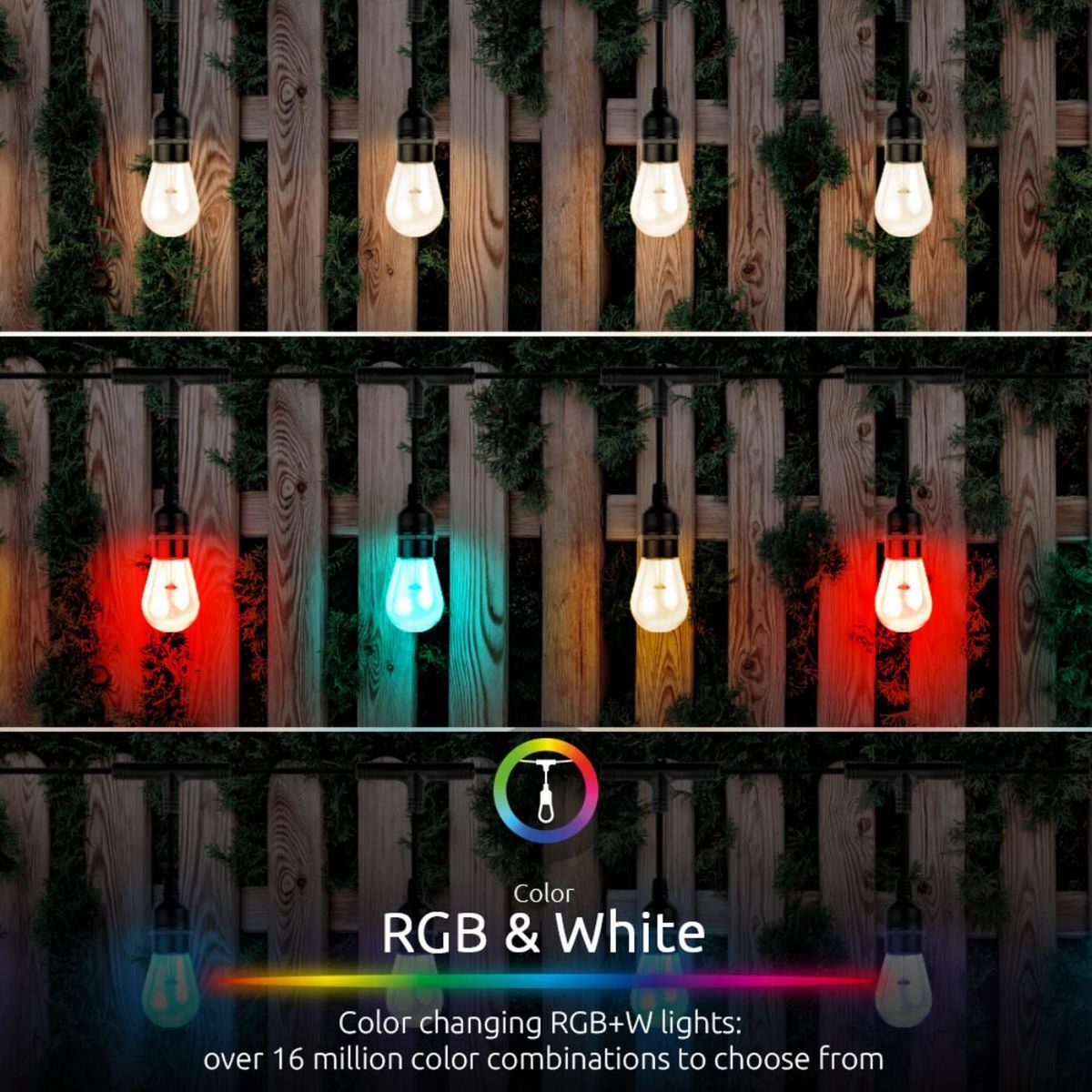 NEXXT SOLUTIONS - Guirnalda de 24 luces RGB 14m Wi-Fi