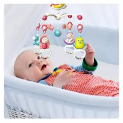 GENERICO - Juguete Movil Sonajero Infantil Con Luz Y Sonido Animales Celeste