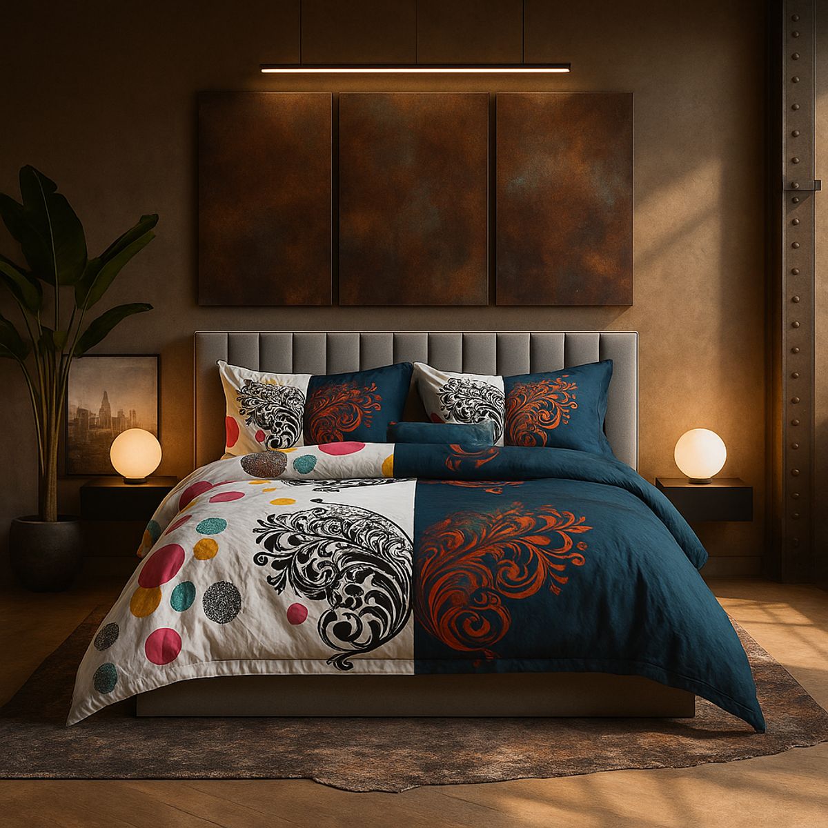 ARMONIA - Juego sabanas 2 plazas Queen diseño Trival Mariposa modelo 632