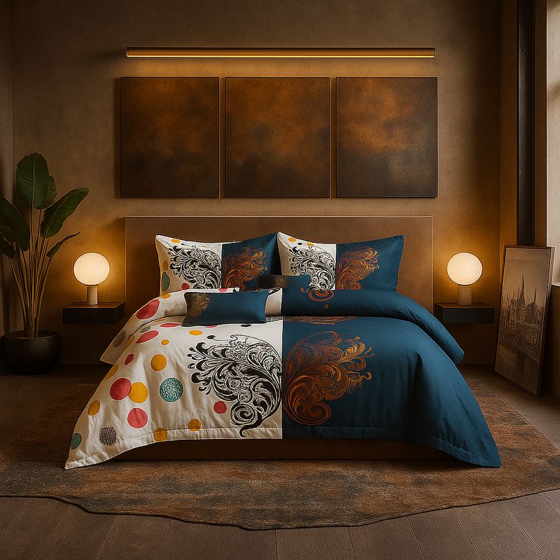 ARMONIA - Ropa de cama 2 plazas Queen diseño Trival Mariposa modelo 632