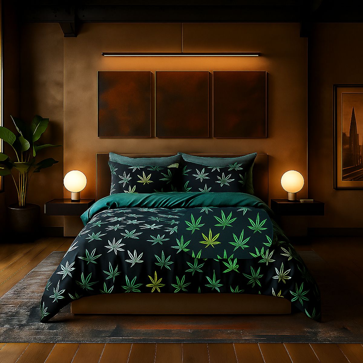 ARMONIA - Juego sabanas cama Queen de 2 plazas diseño Canavis modelo 643