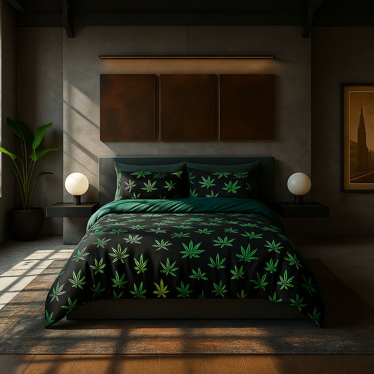 ARMONIA - Juego de cama cama Queen de 2 plazas diseño Canavis modelo 643