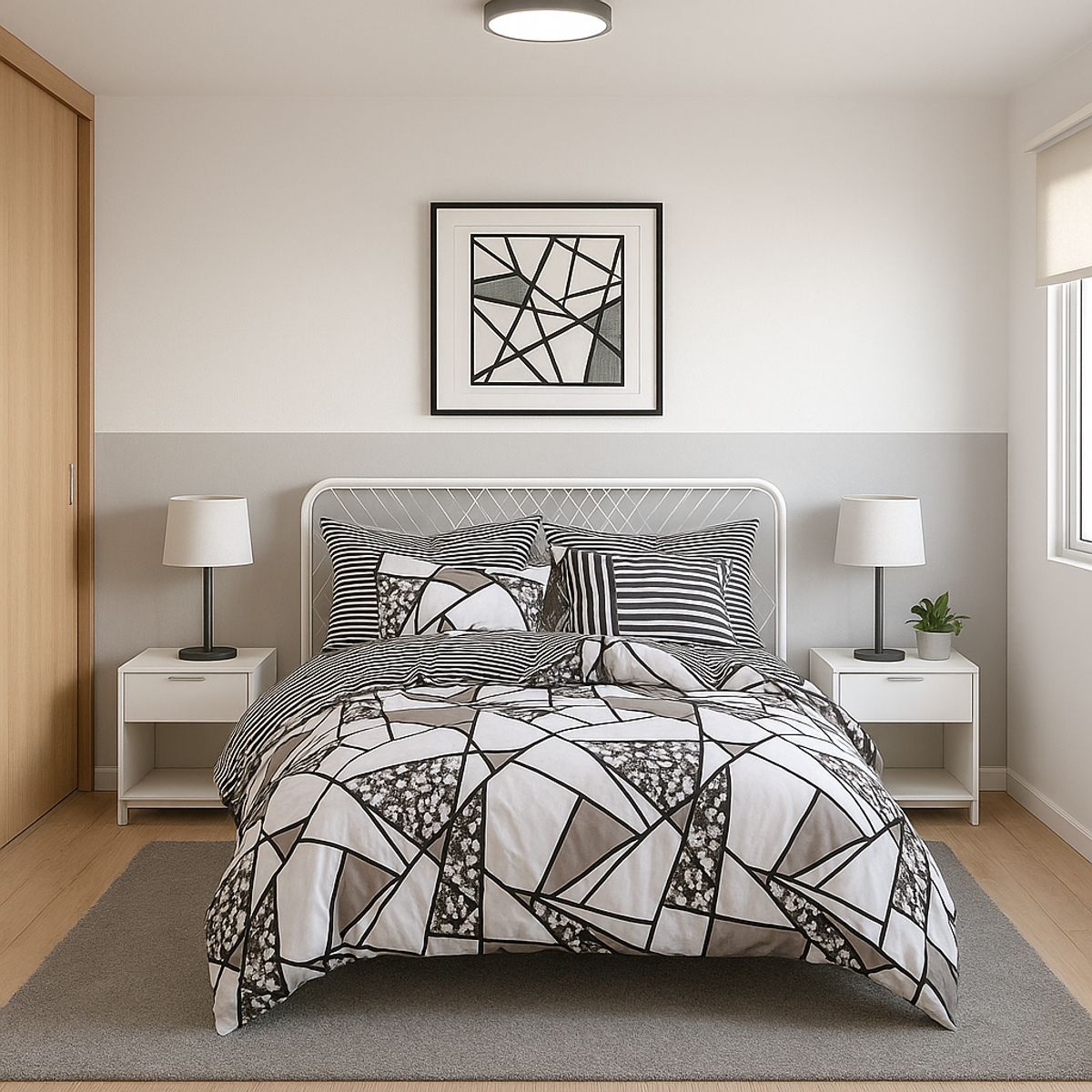 ARMONIA - Juego sabanas King 25 plazas diseño Queen Mosaico modelo 622