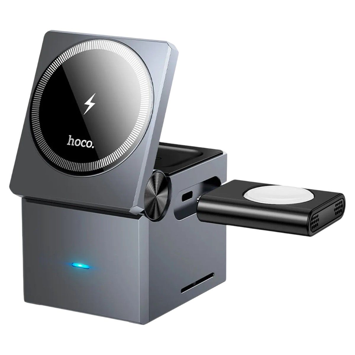 HOCO - Hoco CQ8 3-en-1 Plegable – Cargador Inalámbrico Magnético 15 W