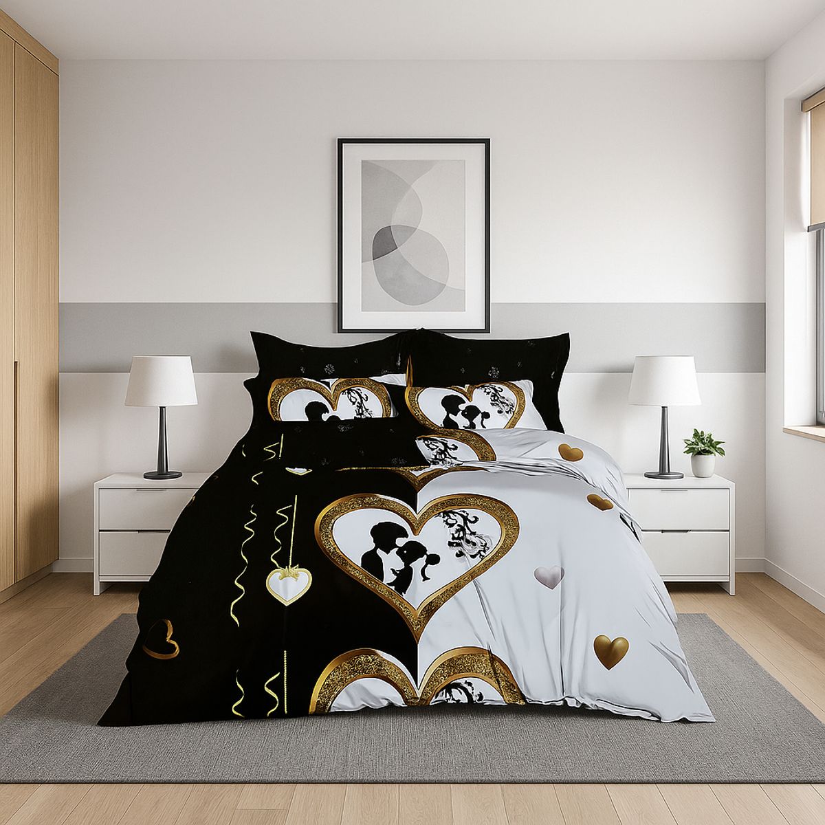 ARMONIA - Set de sábanas Queen 2 plazas diseño Celebracion modelo 621