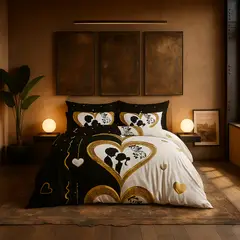 ARMONIA - Juego de sábanas 2 plazas Queen diseño Celebracion modelo 621