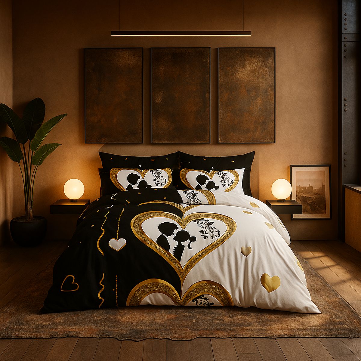 ARMONIA - Ropa de cama King 25 plazas diseño Queen Celebración modelo 621