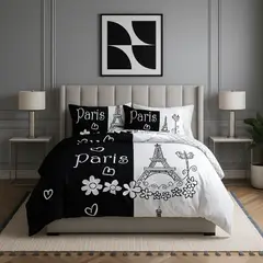 ARMONIA - Juego de cama King 25 plazas diseño Queen Eifel modelo 645