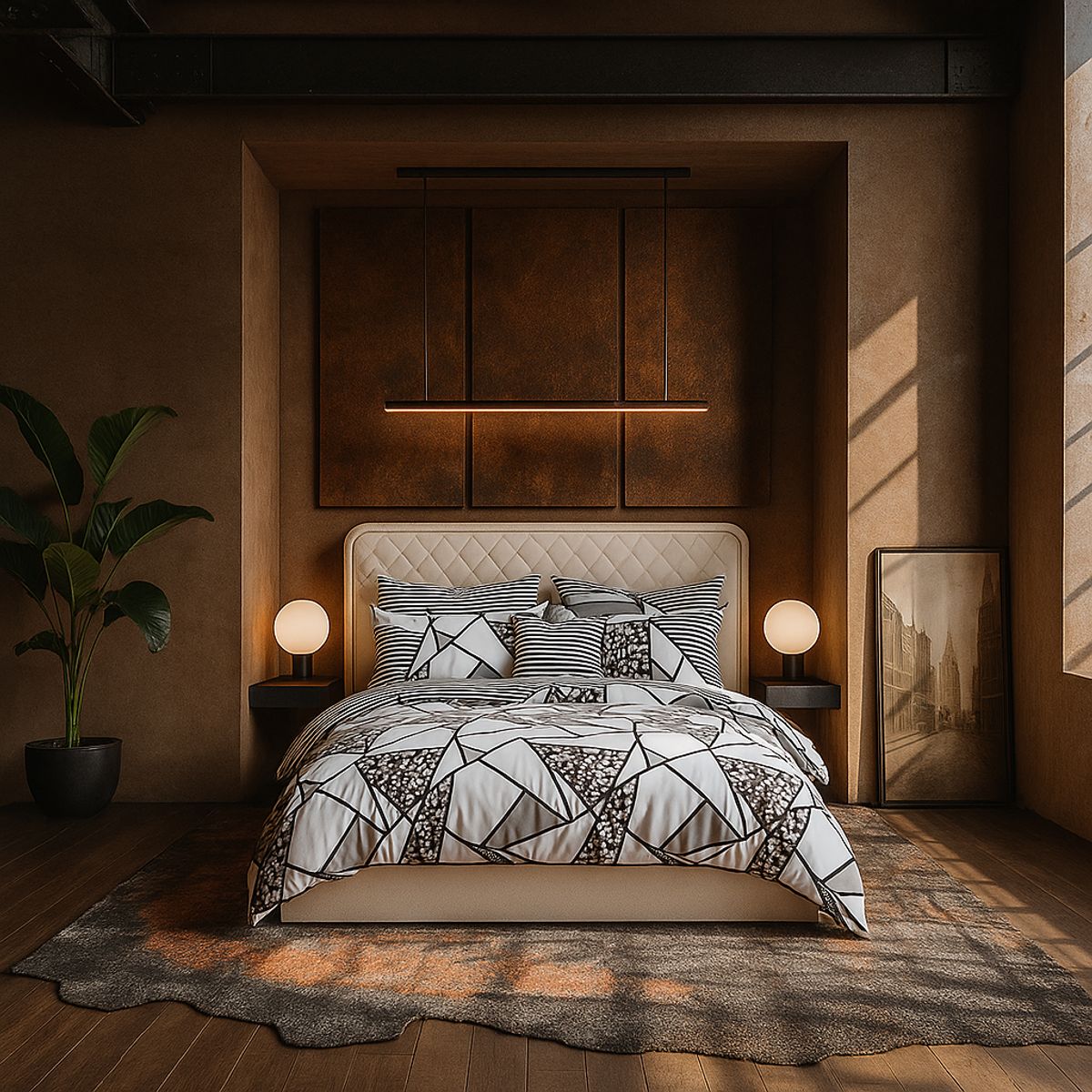 ARMONIA - Ropa de cama cama King de 25 plazas diseño Queen Mosaico modelo 622