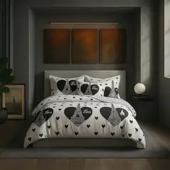ARMONIA - Juego de cama cama King de 25 plazas diseño Torre París modelo 633