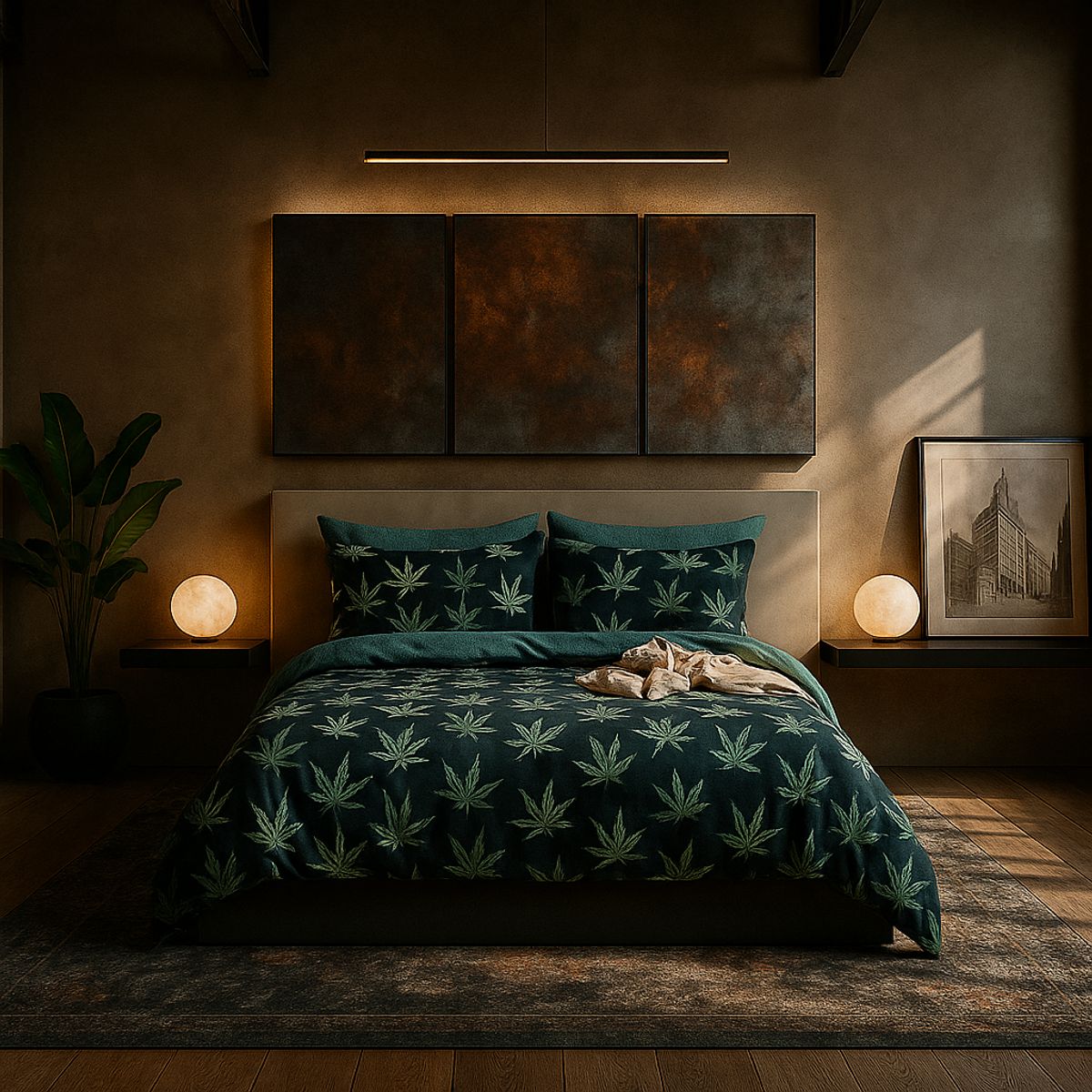 ARMONIA - Juego de cama 2 plazas Queen diseño Canavis modelo 643