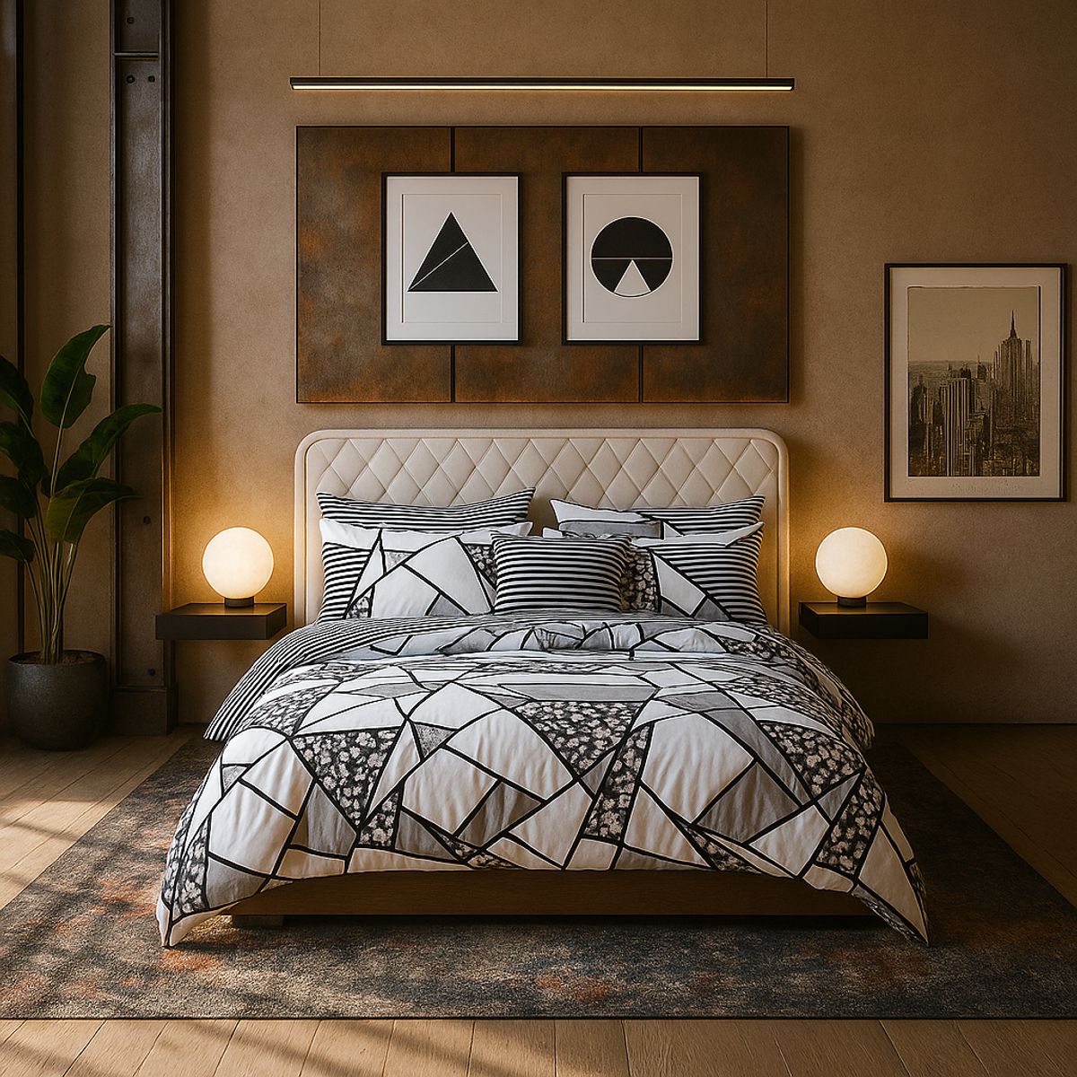 ARMONIA - Juego de cama 25 plazas King diseño Queen Mosaico modelo 622