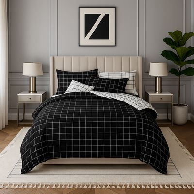 Imagen 2 del producto Set de sábanas King 25 plazas diseño Queen Cuadrícula modelo 623