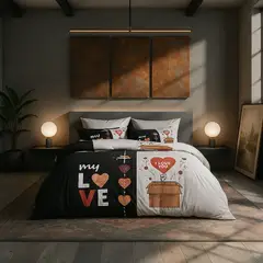 ARMONIA - Ropa de cama 25 plazas King diseño My Love modelo 638