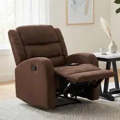DANIELS - Berger Reclinable Café con Masajeador 7 Niveles -