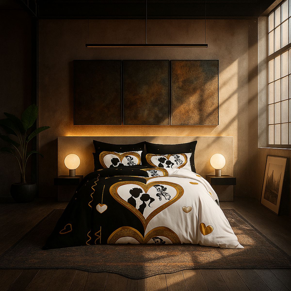 ARMONIA - Ropa de cama cama King de 25 plazas diseño Queen Celebración 621