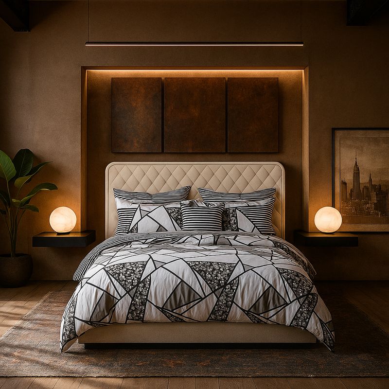ARMONIA - Ropa de cama King 25 plazas diseño Queen Mosaico modelo 622