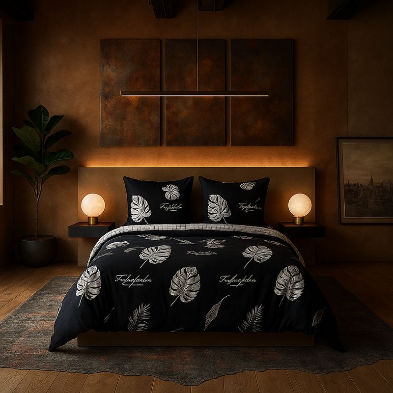 ARMONIA - Juego de sábanas cama King de 25 plazas diseño Queen Hojas modelo 629