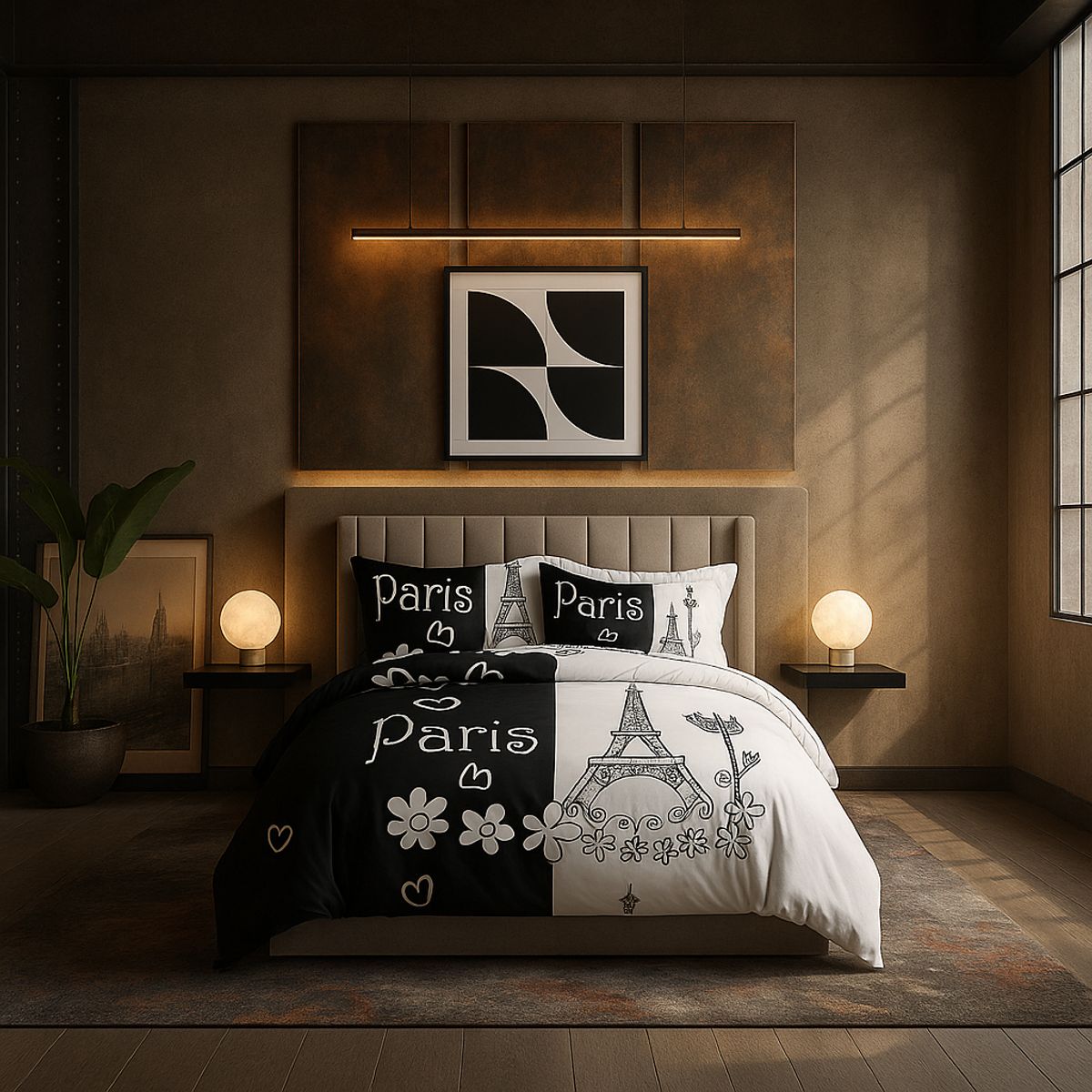 ARMONIA - Ropa de cama King 25 plazas diseño Queen Eifel modelo 645