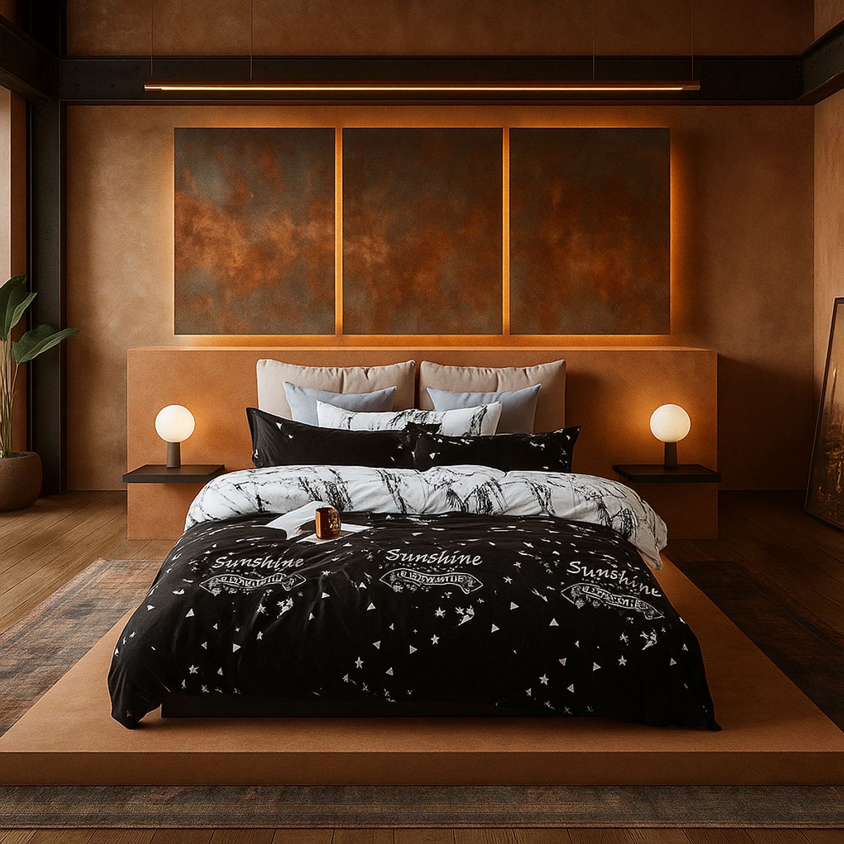 ARMONIA - Juego de cama King 25 plazas diseño Queen Sunshine modelo 646