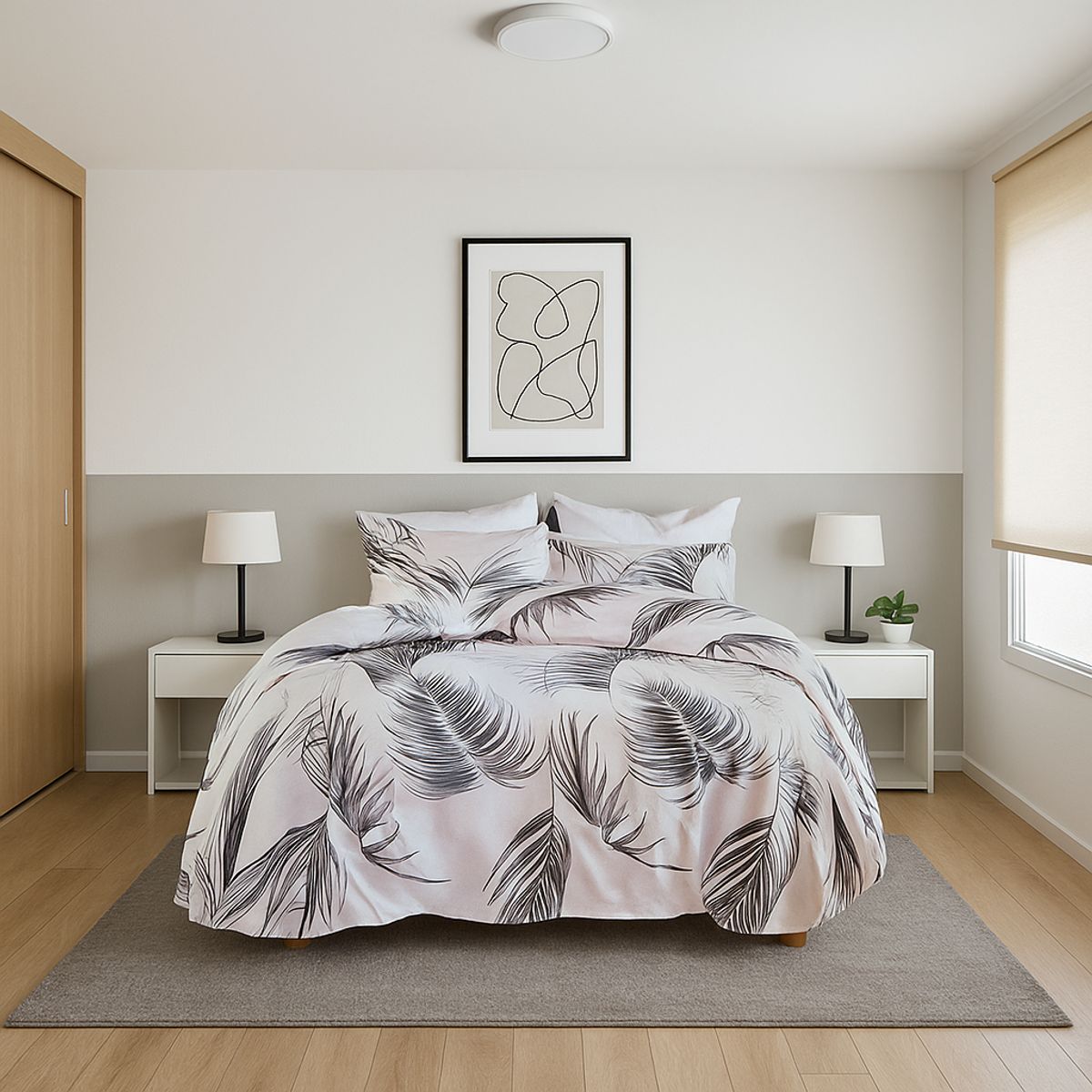 ARMONIA - Juego de sábanas Queen 2 plazas diseño Tropical modelo 640