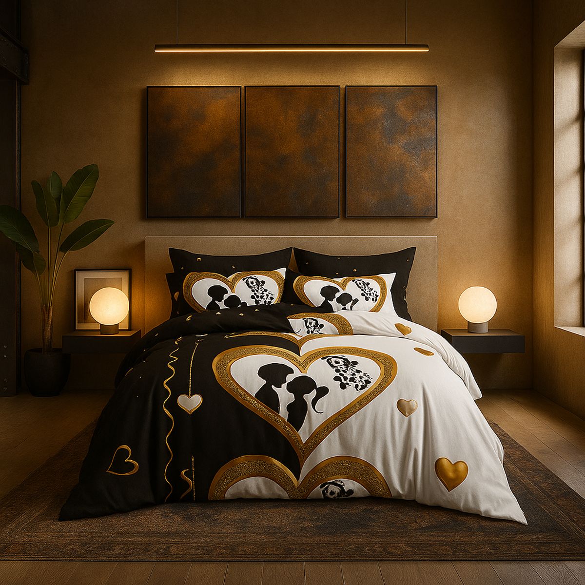 ARMONIA - Juego de cama 2 plazas Queen diseño Celebracion modelo 621