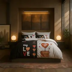 ARMONIA - Ropa de cama cama King de 25 plazas diseño My Love modelo 638