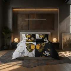 ARMONIA - Ropa de cama 25 plazas King diseño Queen Mariposas modelo 639
