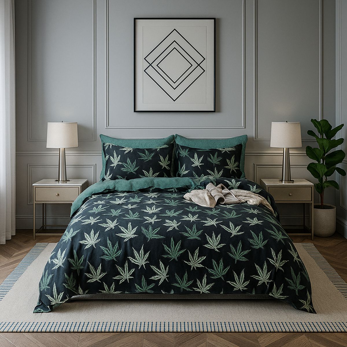 ARMONIA - Ropa de cama King 25 plazas diseño Queen Canavis modelo 643