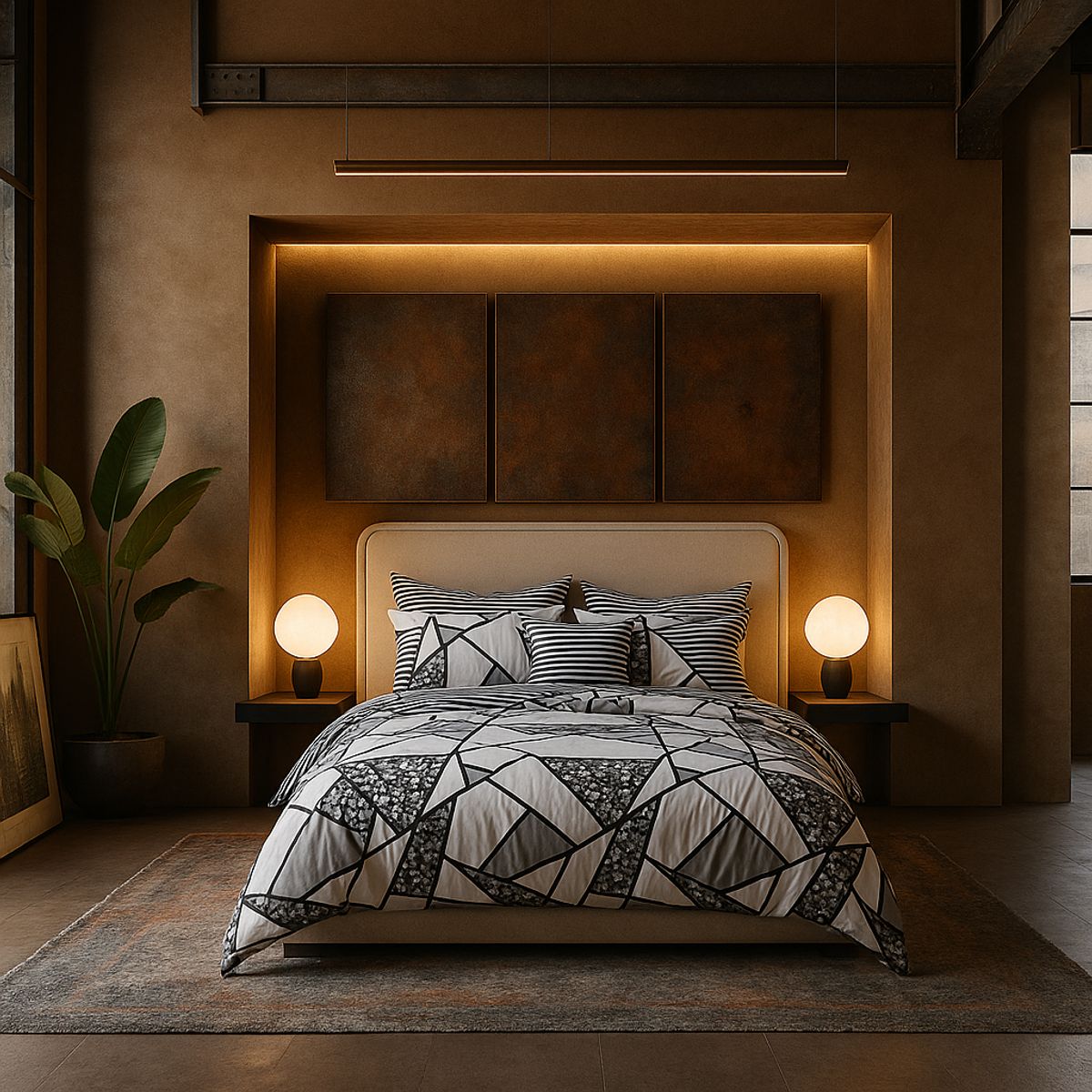 ARMONIA - Ropa de cama 25 plazas King diseño Queen Mosaico modelo 622