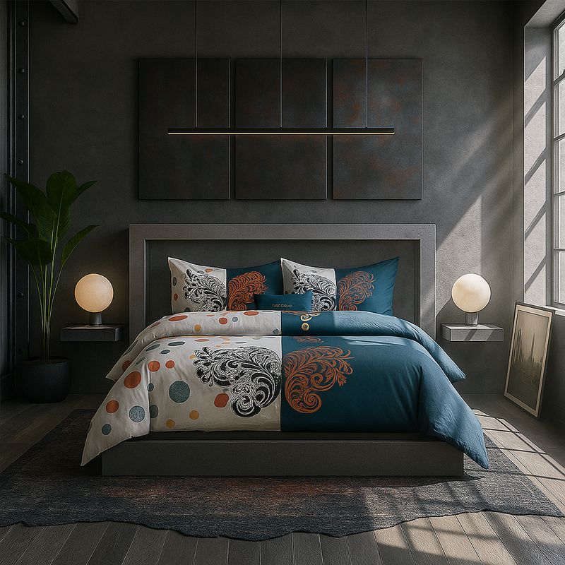 ARMONIA - Set de sábanas cama Queen de 2 plazas diseño Trival Mariposa 632