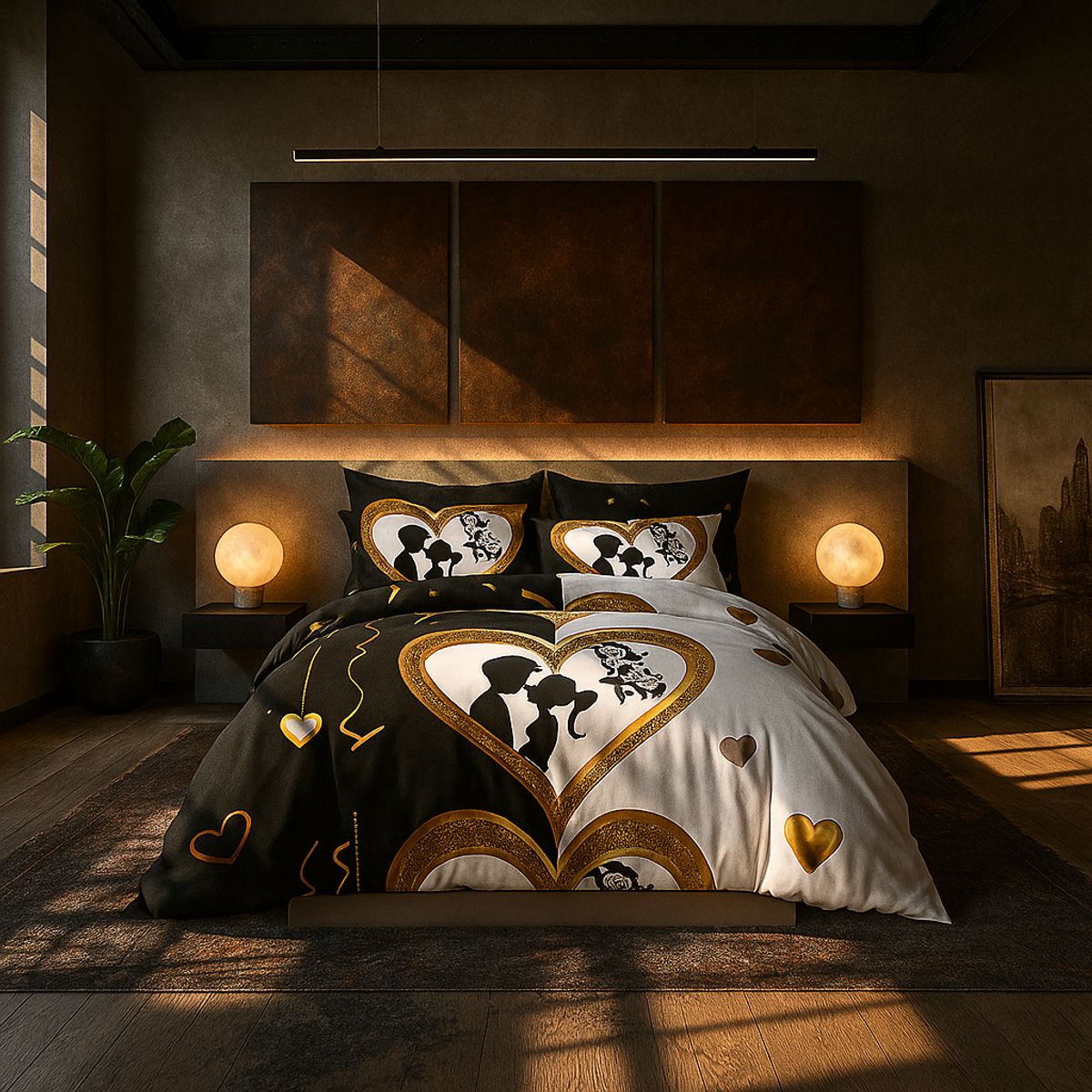 ARMONIA - Ropa de cama cama Queen de 2 plazas diseño Celebracion modelo 621